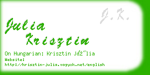 julia krisztin business card